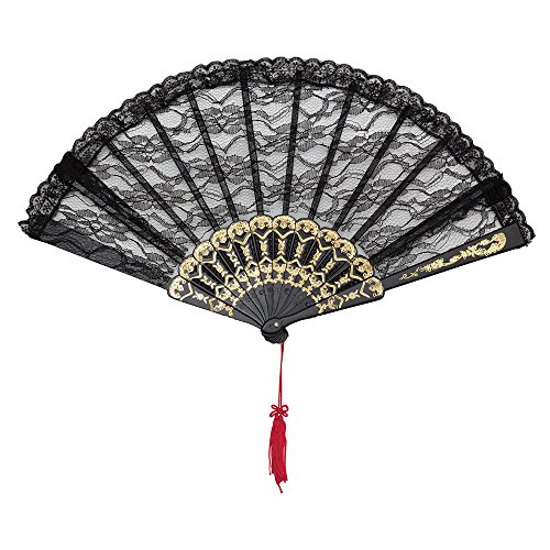 Imagen 2 de Black Lace Hand Fan (accesorio de disfraz)