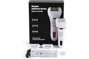 ANSELF Callus de pie eléctrico con 3 cabezales de rodillo extractores Dispositivo de pedicura recargable Lima de pie electrónica Herramientas de pedicura