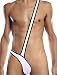 Produktbild New Men & Gay Weiß/Schwarz Stretch Borat Mankini Unterwäsche Stripper Hirsch Do Fancy Kleid Badeanzug Einheitsgröße S/M