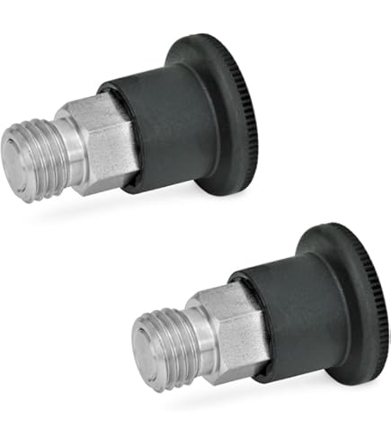 Ganter Normelemente GN 717 3 M6 AK ST 717 3 M6 AK ST Locking Bolts, Silver, Gewinde D2: M6, Set Of 2 Pieces