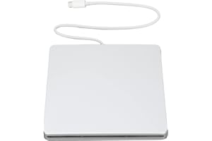 DILWE Unidad de DVD Externa portátil, Unidad de CD/DVD +/- RW Externa Delgada USB C, grabadora de grabación de regrabadora de DVD/CD ROM Externa de 5 GB/s para computadora portátil/Escritorio/Win
