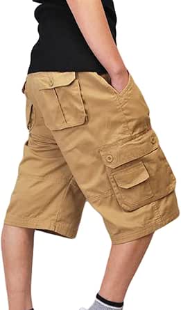 ZKOO Uomo Cargo Pantaloni Corti Shorts da Uomo Cotone Bermuda Pantaloncini  Outdoor Spiaggia Pantaloncini con Tasconi Laterali : Amazon.it:  Abbigliamento