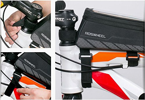 Fahrrad Rahmentaschen, Intsun® Radfahren Rahmentaschen, Wasserabweisende Fahrradtasche , Steuerrohr Taschen Packung, Handy Handyhalterung, Navigation Halterung ,Kopf Schlauchbeutel, Oberrohr Fahrrad Handytasche, Halter Steuerrohr Taschen Packung mit klaren PVC-Schirm und Ein Verlängerungskabel für iphone 6s plus / iphone 6 plus / iphone 6s / iphone 6, 5S / 5 / 5C / 4S / 4, Samsung Galaxy s6 edge/ s6 edge+/S4 / S3 - 6