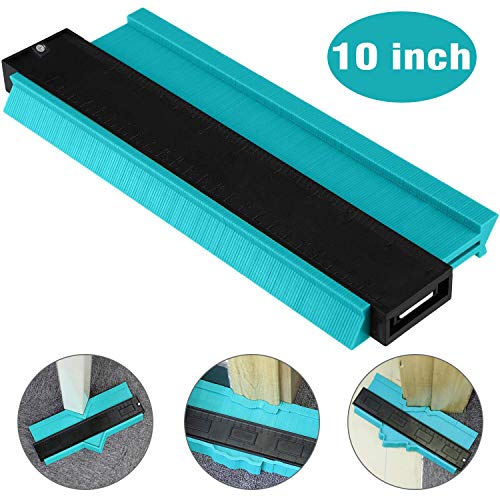 Foxtsport - Duplicateur de profil - Outil de mesure de profil - 12,7 cm - 5 profils en plastique - Outil de marquage du bois - Pour carrelage stratifié - Outils généraux