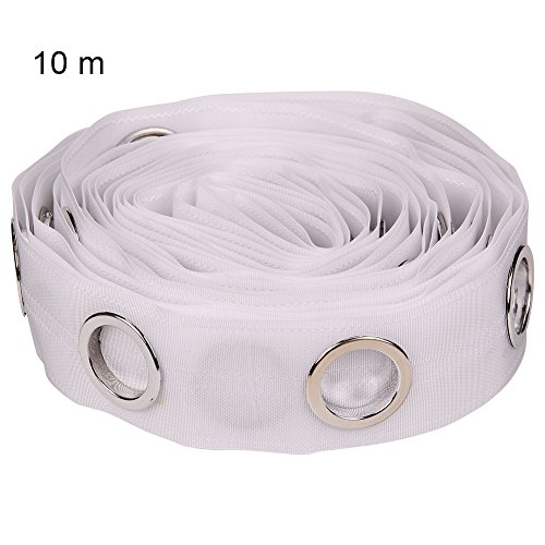 Preisvergleich Produktbild EMVANV Gardinenzubehör Polyester gepolstert Gardinenband mit Löchern und Ringen, Stoffgürtel für Vorhänge Ösen Ringe Ösen Ösen Ösen, Wie abgebildet, 10 m