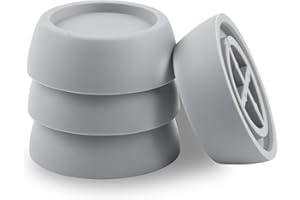 TOMOYUKI Amortyzatory wibracyjne do pralki, amortyzator drgań do pralki, nóżki antywibracyjne, nóżki antywibracyjne, amortyzator do pralek, suszarek, gumowe nóżki (szare)