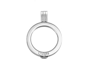Quiges Interchangeable Stainless Steel 25mm Coin Pendant/Locket