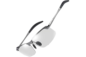 GENERIC Photochromic Driving Glasses, Light Reactive Sunglasses, Day and Night -use, UV400 Protection, Anti Glare, Reduce Eye Fatigue, Cycling Equipment, Outdoor Eyewear for Golf