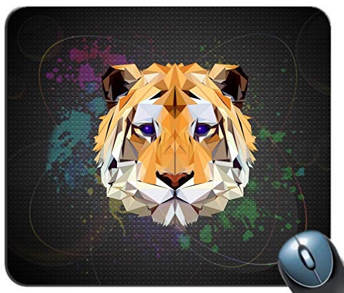 Preisvergleich Produktbild Polygon-Tiger-Kunst-Muster-Mausunterl... Gedruckter Rutschfester Gummi-Bequeme kundengebundene Computer-Mausunterlage