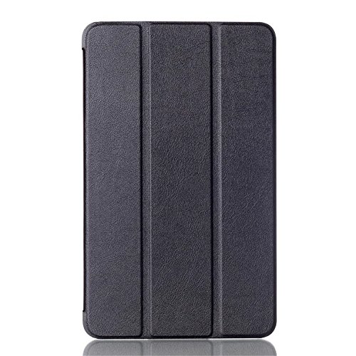 Samsung Galaxy Tab A SM-T280 Hülle Case – Ultra Slim Leder Tasche Hülle Skin Schutzhülle für Samsung Galaxy Tab A (2016) 17,8 cm (7 Zoll) SM-T280 A6 Case Cover (Schwarz) - 2