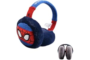 FEIFEI'S BOW Bambini Ragazzo Ragazza Spiderman Elsa Paraorecchie Inverno Pile Termico All'aperto Caldo Peluche All'aperto