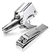 Manual Nose Hair Trimmer, PChero Stainless Steel Manual Nose Hair Clipper with a Free Nail Clipper
