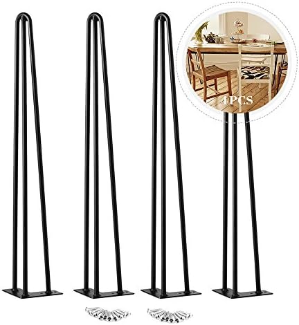 oakome 4 x Double Hair/Steel Construction Table Legs/Modern Vintage Best Soldering Stand Furniture Tables Chairs/Replacement for DIY and manufacturers