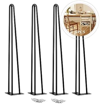 Lot De 4 Pieds De Meubles En Épingle à Cheveux,Pieds De Table En Métal
