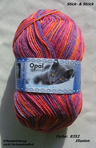 150 gr. Daydream- Fb. 8352 Illusion, 6-fach, Brandneu, Sockenwolle, Strumpfwolle