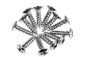 REFURBISHHOUSE 36 piezas tornillos de golpeador para guitarra de estilo de Fender de encaja de telecaster, stratocaster plata