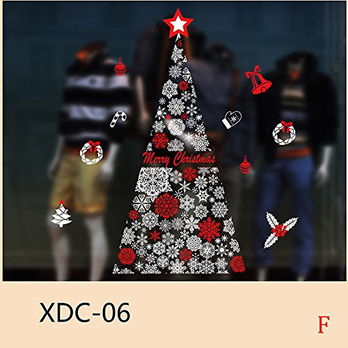 Preisvergleich Produktbild Junjie Nenu Weihnachtsschneemann Entfernbar Home Vinyl Mehrfarbig Fenster Wandaufkleber Abziehbild Dekor Größe: Über A: 45 * 33 * 55 cm