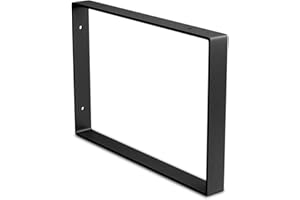 Amig - Soporte Rectangular para Estantes Industriales - 211 x 311 x 30 mm - Acero Negro Mate - Soporte Estantería Pared - Diseño Funcional y Resistente - Ideal para Estanterías de Pared