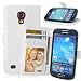 Produktbild Nancen Samsung Galaxy S4 Mini / I9190 I9195 (4,3 Zoll) Lederhülle Neu Style Acht Farbe Weich PU Flip Case Ledertasche / Schutz Etui, Einfach Vintage Kollektion Karten Slot Foto Wallet Hülle Handy Tasche Zubehör