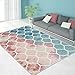 Produktbild Teppich Modern Designer Wohnzimmer Schlafzimmer Läufer Inspiration Vintage Novel Pastell Blau Rosa , Größe in cm:160 x 230 cm