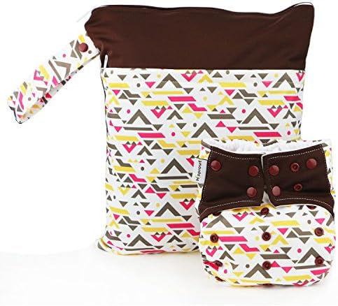 2PCS/Set 1PC New Reusable Washable Baby Cloth Diaper Nappy Cover +1PC Wet Bag (S02)