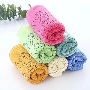 MOM CARE Microfibre Face Towels For Babies -Extra Soft/Quick dry/ Strong Water Absorbent/Bathing Towel For Kids, Boys and Girls (Pack of 3 in 3 different colors)Multi Color L-30cm X B-30cm For Newborn and above