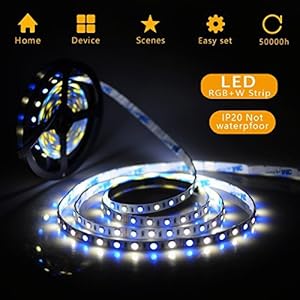 LED Streifen RGBW 5m 300LEDs 5050SMD LED Strip Full Kit with Netzteil , 40 Tasten Fernbedienung