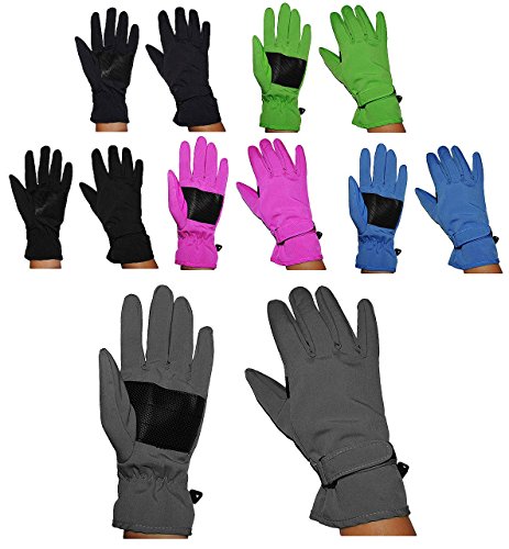 Preisvergleich Produktbild Fingerhandschuhe _ Softshell _ " dunkel blau " - Thermo gefüttert mit Fleece - Größe: 5 bis 6 Jahre - wasserdicht + atmungsaktiv Soft Shell / dünner Thermohandschuh - Fingerhandschuh für Kinder / Erwachsene / Damen / Herren - Jungen Mädchen - dünner Fingerhandschuh / Thermohandschuhe Handschuhe