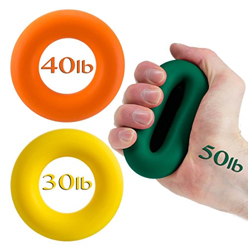 Hand Grips by Iron Crush - A Hand & Forearm Exerciser Strengthener - Set of 3 Level Resistance - 2 Year Warranty - Best Hand Grippers on the Market!