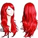 S-noilite® 23" Women's Long Layer Curly Wavy Red Full Wigs Synthetic Natural Hair Anime Wig Cosplay Party Perfect Design