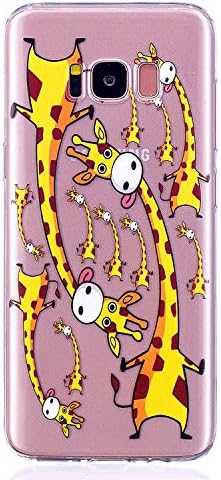 Samsung Galaxy S8 Clear Case,Samsung S8 TPU Case,Ultra Thin Transparent Clear Flexible Silicone Cover for Samsung Galaxy S8,Case for Samsung S8 with 5.8 inch,Funny Cute 3D Romantic Flower Animal Cartoon Design Printed Drawing Pattern Soft TPU Bumper Rubber Shockproof Non-slip Protective Back Cover Case for Samsung Galaxy S8