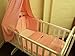 white hollie swinging crib pink 3 piece crib set-drape rod -mattress