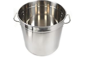 FETCOI Pentola Pentole Grande 70 litri Pentola induzione in acciaio inox con coperchio per gulash, da campeggio, in acciaio inox