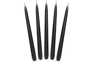 wYw set med 10 matvax avsmalnande ljus matt svart – 24 cm – brinntid 5 timmar
