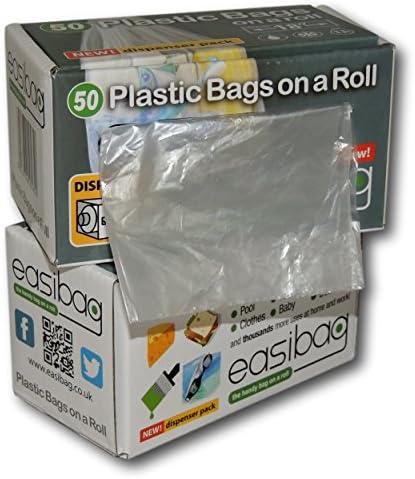 Easibag 100 Large 18" / 13 Litre Plastic All Purpose Multi General Use Bags on a Dispenser Roll