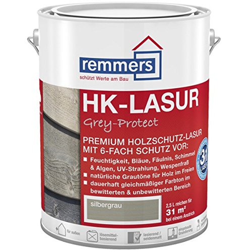 Remmers HK-Lasur Holzschutzlasur 2,5L Silbergrau - 2