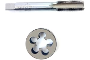 ASZLBYM Tarauds et filières métriques en acier rapide M15 × 1,25 Argenté