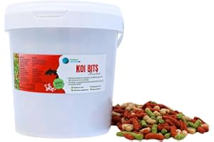 PLANTASACUARIO Koi bits 1000 ml, alimento Flotante para Peces de Estanque, Sticks nutritivos, Dieta equilibrada y Natural, Comida Completa para Todo Tipo de Peces y Carpas Ornamentales de Estanque.