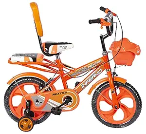 Speedbird 14-T Robust Double Seat Kids Bicycle for Girl - Age Group 3-6 Year (Pink) (Orange, Robust)