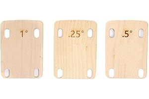XKSOCT 3 Stück Gitarrenhals Unterlegscheiben,Guitar Neck Shims,Bass Shims für Gitarren,E-Gitarren Verstärkungsplatten,Gitarrenhals Unterlegscheibenschutz,Abstandshalter Zum Einstellen des Halsbodens
