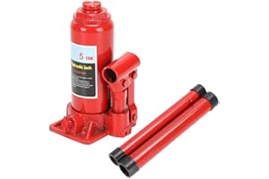 SPORTS FLYFREE Bottle Jack, 5 Ton Heavy Duty Hydraulic Bottle Jack, Portable Car Lifting Equipment Used for Car Van Truck Caravan
