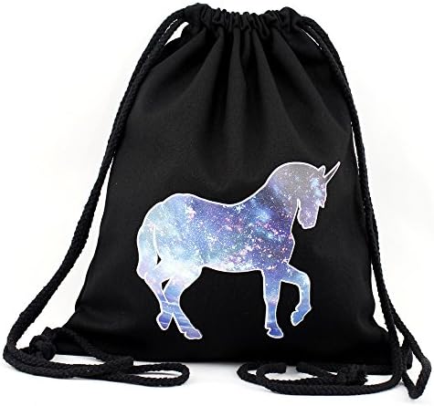 Drawstring Backpack Unicorn Sackpack for Girls Soft Polyester Gym Drawstring bag Sport Bag