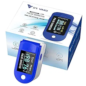 DR VAKU Swadesi Pulse Oximeter Fingertip, Blood Oxygen Saturation Monitor Fingertip, Blood Oxygen Meter Finger Oximeter with Portable Single Color TFT Display- Pack of 1,2,3 (Pack of 1)