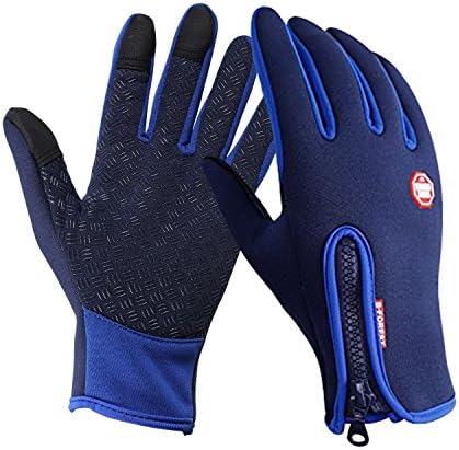 Sosper Cycling Gloves, Touchscreen Waterproof Outdoor Sport Winter Bike Gloves, Ajustable Size Full Finger For Running Driving Skiing Skating Climbing