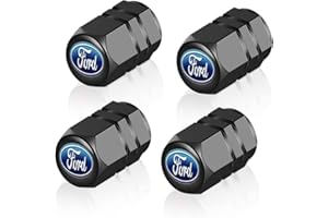 TOKYO BLADE 4 Pezzi Tappini gomme auto per Ford Fusion F150 F250 F350 F450 F550 Edge Explorer Mustang F151,cappuccio valvola a prova di perdita, tappi valvole pneumatici auto, tappi pneumatici auto