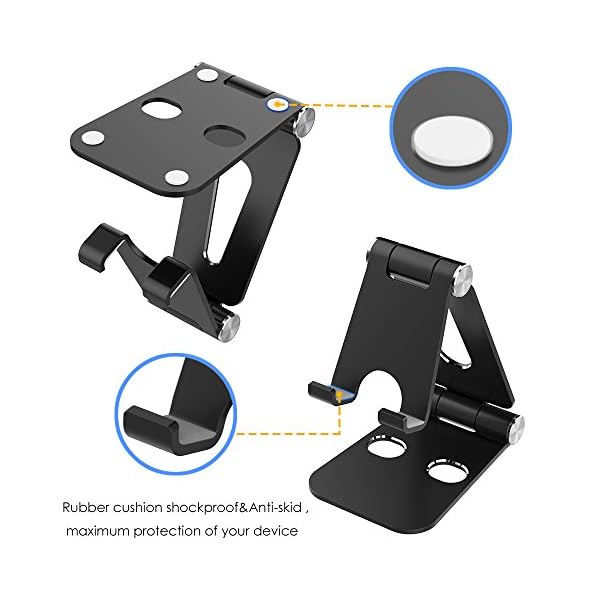 Simpeak Soporte Móvil, Soporte Tablet, Multi-Angulo Soporte de Aluminio Compatible con iPad,Compatible con iPhone… - Image 4