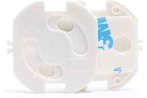 KIDIMAX® Steckdosen Kindersicherung, zum klemmen und kleben, Steckdosenschutz für Baby und Kinder, Steckdosensicherung, Kinderschutz (50 Stück)