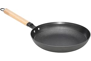 lätt Home Poêle à Frire en Fonte Naturelle 24cm Sans PFOA, Manche Amovible, Antiadhésive, Poêle Induction Pour l'extérieur et l'intérieur, Gaz Cuisinière Electrique Four Grill