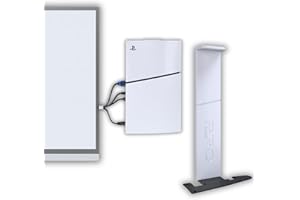 PAXO Stylische PS5-SLIM Wandhalterung für Disc & Digital Version | Stromanschluß Links | PlayStation 5 Wandhalterung, PS5 Zubehör, PS5-Weiß