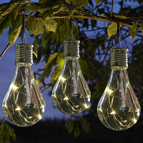 DOLDOA Wasserdichte Solar drehbare Outdoor Garten Camping Hanging LED Licht Lampe Birne - 7
